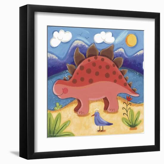 Baby Steggy The Stegosaurus-Sophie Harding-Framed Art Print