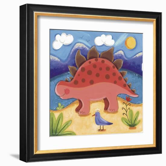 Baby Steggy The Stegosaurus-Sophie Harding-Framed Art Print