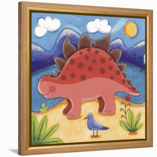 Baby Steggy The Stegosaurus-Sophie Harding-Framed Stretched Canvas