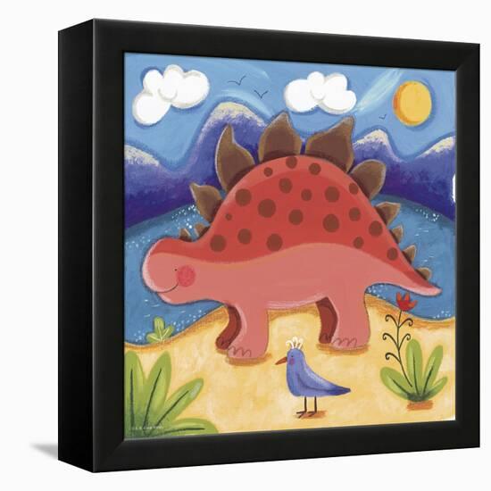 Baby Steggy The Stegosaurus-Sophie Harding-Framed Stretched Canvas