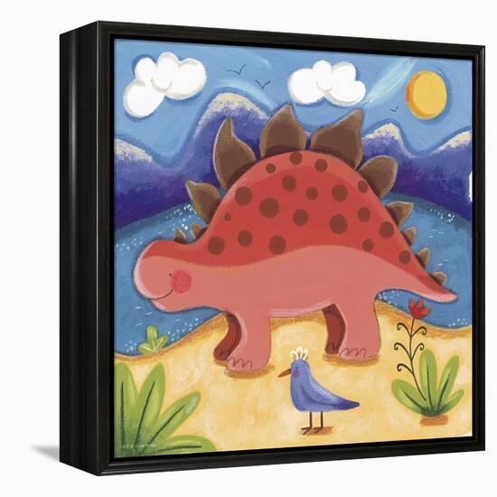 Baby Steggy The Stegosaurus-Sophie Harding-Framed Stretched Canvas