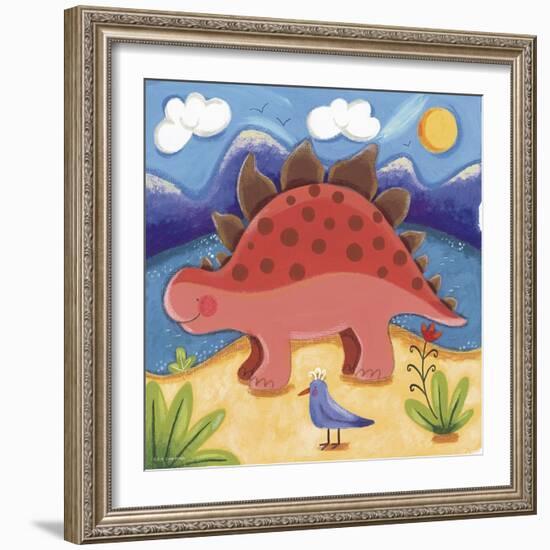 Baby Steggy The Stegosaurus-Sophie Harding-Framed Art Print