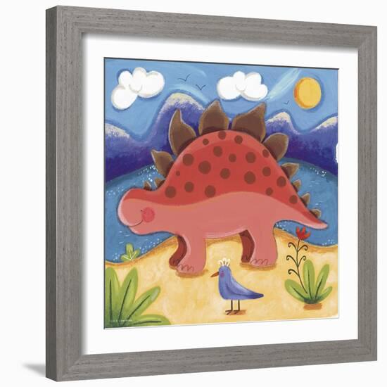 Baby Steggy The Stegosaurus-Sophie Harding-Framed Art Print