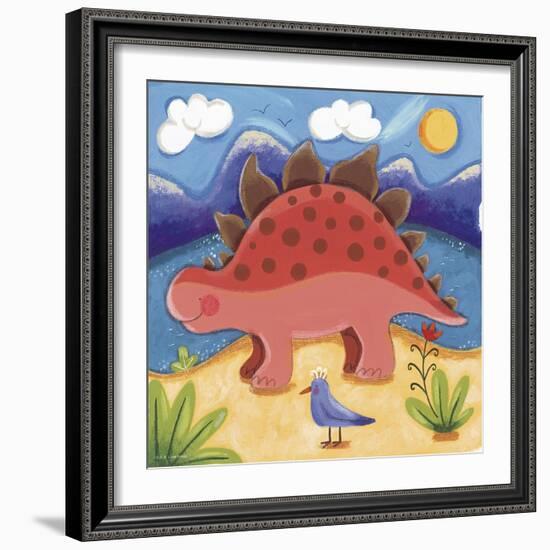 Baby Steggy The Stegosaurus-Sophie Harding-Framed Art Print