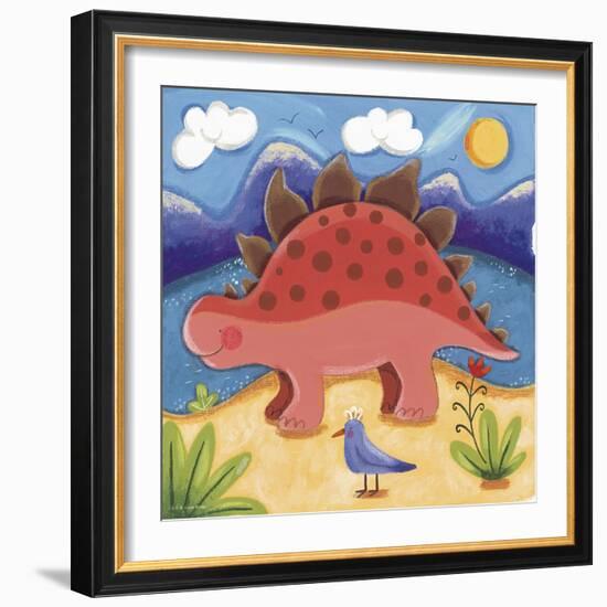 Baby Steggy The Stegosaurus-Sophie Harding-Framed Art Print