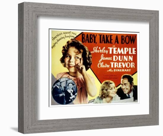 Baby Take a Bow, Shirley Temple, Claire Trevor, James Dunn, 1934-null-Framed Premium Giclee Print