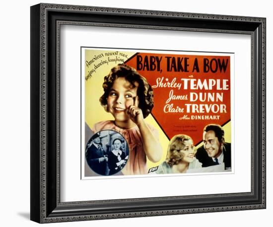 Baby Take a Bow, Shirley Temple, Claire Trevor, James Dunn, 1934-null-Framed Premium Giclee Print