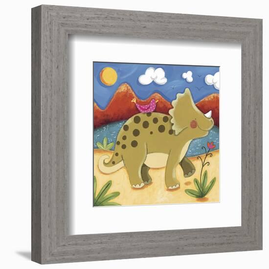 Baby Timmy The Triceratops-Sophie Harding-Framed Art Print