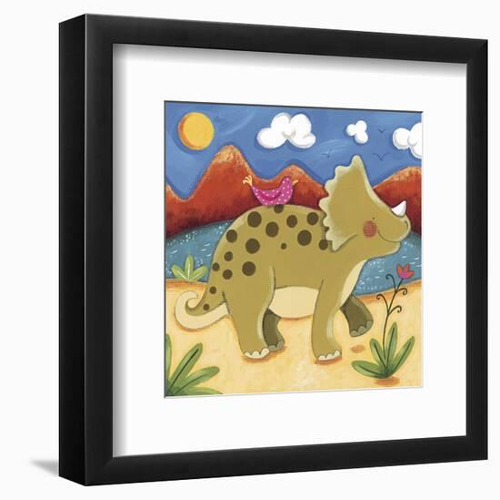 Baby Timmy The Triceratops-Sophie Harding-Framed Art Print