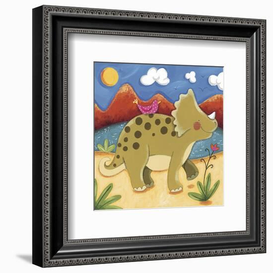 Baby Timmy The Triceratops-Sophie Harding-Framed Art Print