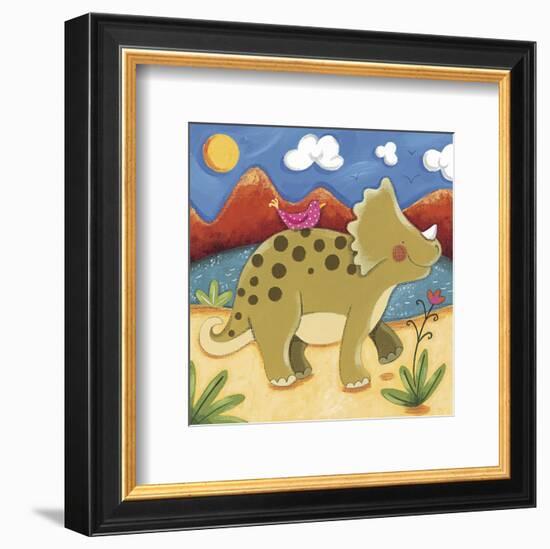 Baby Timmy The Triceratops-Sophie Harding-Framed Art Print