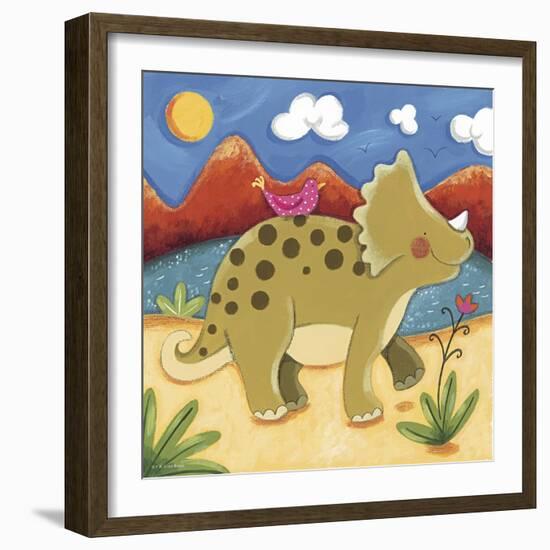 Baby Timmy The Triceratops-Sophie Harding-Framed Premium Giclee Print