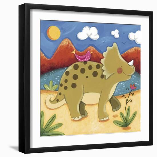 Baby Timmy The Triceratops-Sophie Harding-Framed Premium Giclee Print