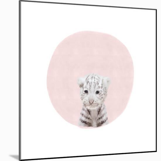 Baby White Tiger Pink-Leah Straatsma-Mounted Art Print
