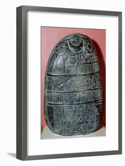 Babylonian boundary-stone recording a gift of land. Artist: Unknown-Unknown-Framed Giclee Print