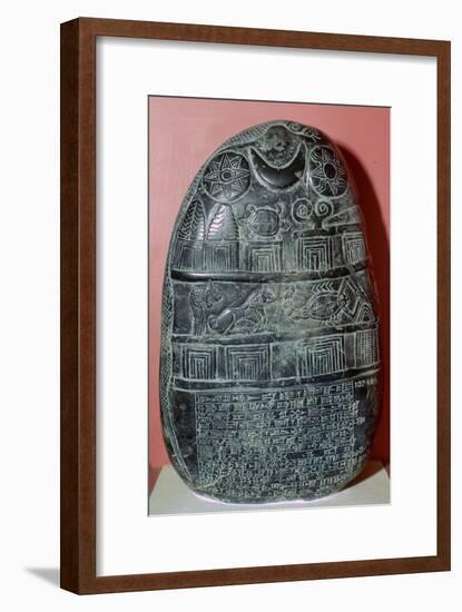 Babylonian boundary-stone recording a gift of land. Artist: Unknown-Unknown-Framed Giclee Print