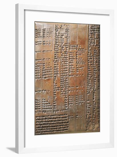 Babylonian Syllabary in Cuneiform Script, Babylonian Civilization, 5th Century BC-null-Framed Giclee Print