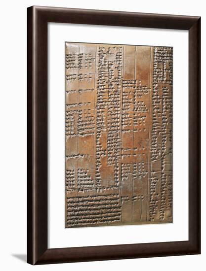 Babylonian Syllabary in Cuneiform Script, Babylonian Civilization, 5th Century BC-null-Framed Giclee Print