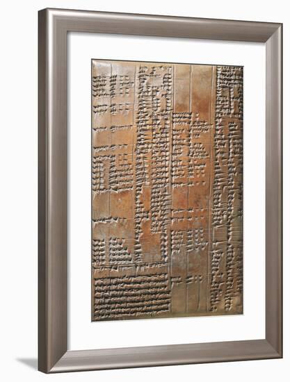 Babylonian Syllabary in Cuneiform Script, Babylonian Civilization, 5th Century BC-null-Framed Giclee Print