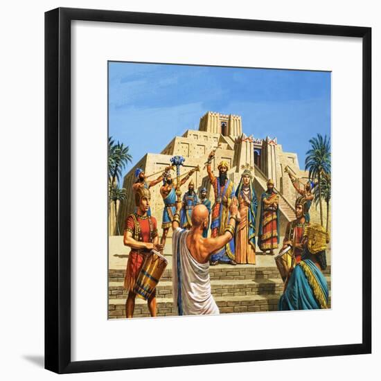 Babylonian Temple Raised to the Glory of Sargon-Roger Payne-Framed Giclee Print