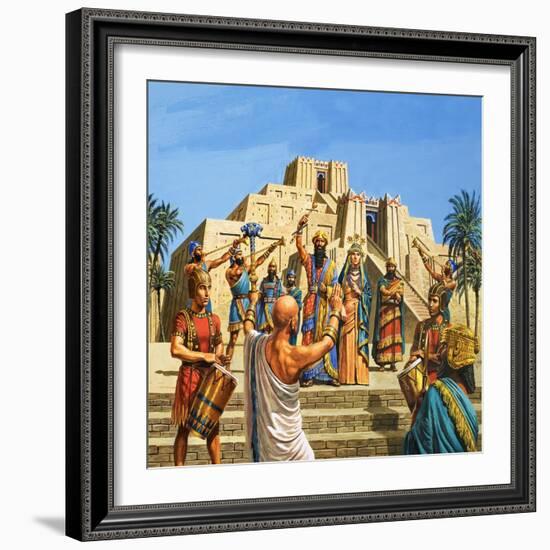 Babylonian Temple Raised to the Glory of Sargon-Roger Payne-Framed Giclee Print