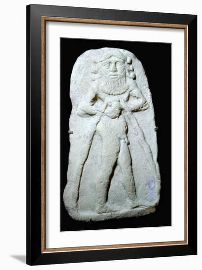 Babylonian terracotta plaque of Gilgamesh. Artist: Unknown-Unknown-Framed Giclee Print