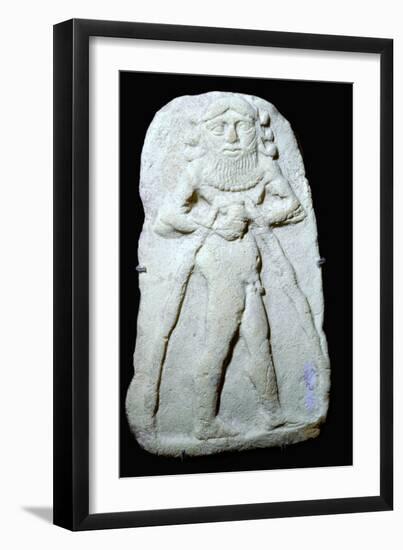Babylonian terracotta plaque of Gilgamesh. Artist: Unknown-Unknown-Framed Giclee Print