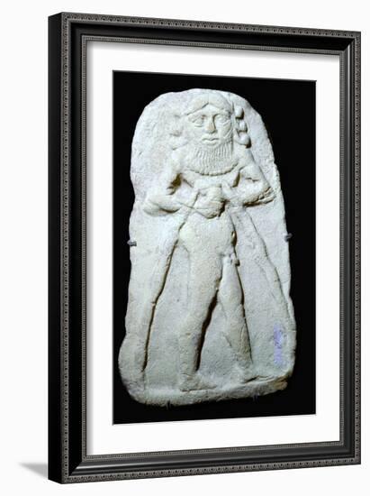 Babylonian terracotta plaque of Gilgamesh. Artist: Unknown-Unknown-Framed Giclee Print