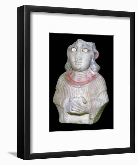 Babylonian white marble figure of a woman, 30th century BC Artist: Unknown-Unknown-Framed Giclee Print
