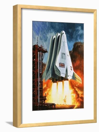 BAC's 'Mustard' Space Transporter-Wilf Hardy-Framed Giclee Print