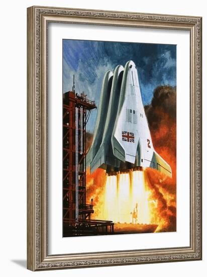 BAC's 'Mustard' Space Transporter-Wilf Hardy-Framed Giclee Print