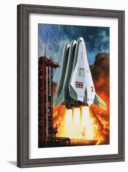 BAC's 'Mustard' Space Transporter-Wilf Hardy-Framed Giclee Print