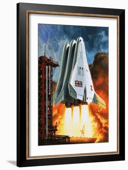 BAC's 'Mustard' Space Transporter-Wilf Hardy-Framed Giclee Print