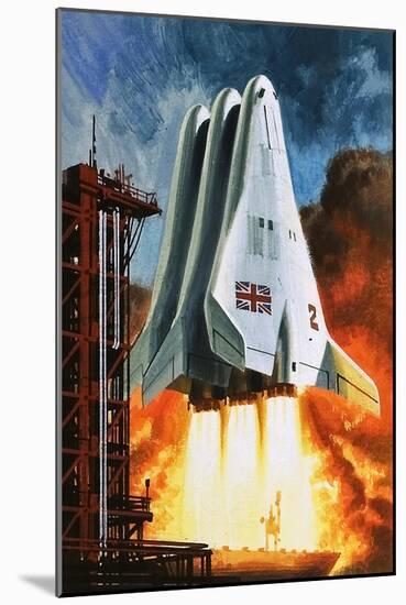 BAC's 'Mustard' Space Transporter-Wilf Hardy-Mounted Giclee Print