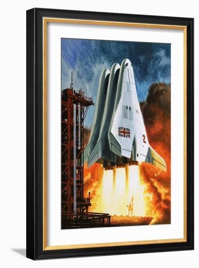 BAC's 'Mustard' Space Transporter-Wilf Hardy-Framed Giclee Print