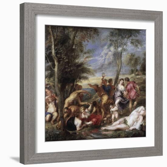 Bacchanal at Andros by Peter Paul Rubens-null-Framed Photographic Print