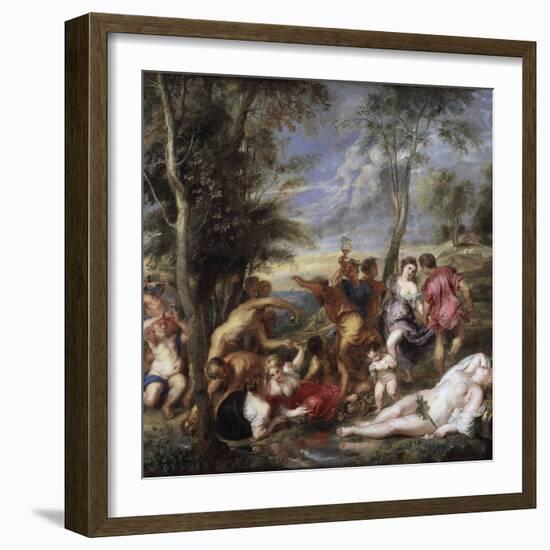 Bacchanal at Andros by Peter Paul Rubens-null-Framed Photographic Print