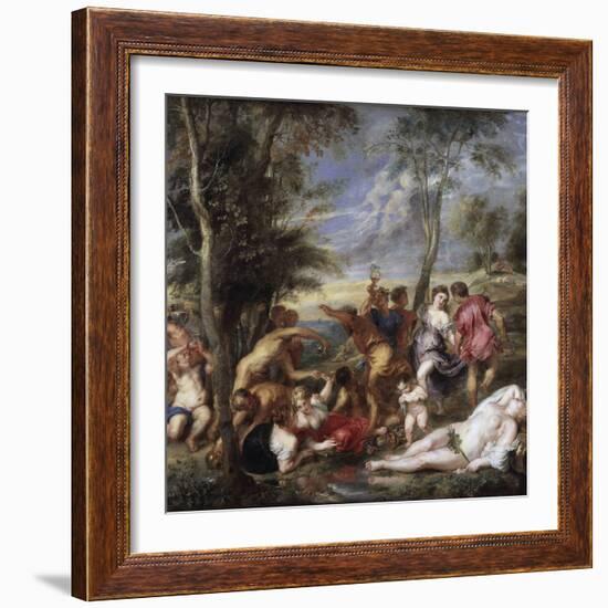 Bacchanal at Andros by Peter Paul Rubens-null-Framed Photographic Print