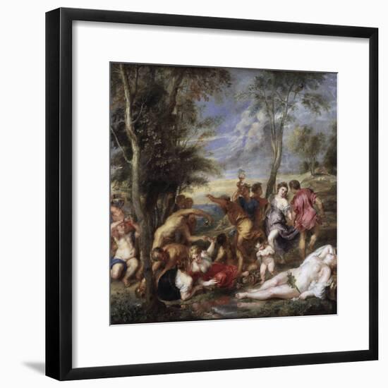 Bacchanal at Andros by Peter Paul Rubens-null-Framed Photographic Print