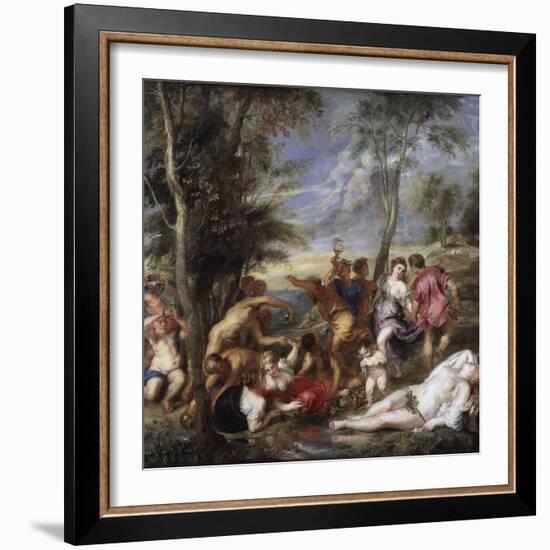 Bacchanal at Andros by Peter Paul Rubens-null-Framed Photographic Print