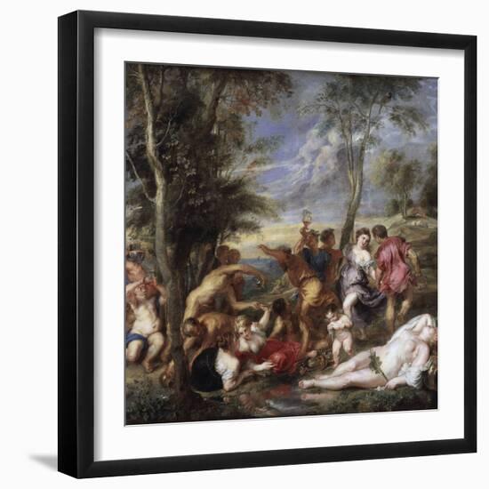 Bacchanal at Andros by Peter Paul Rubens-null-Framed Photographic Print