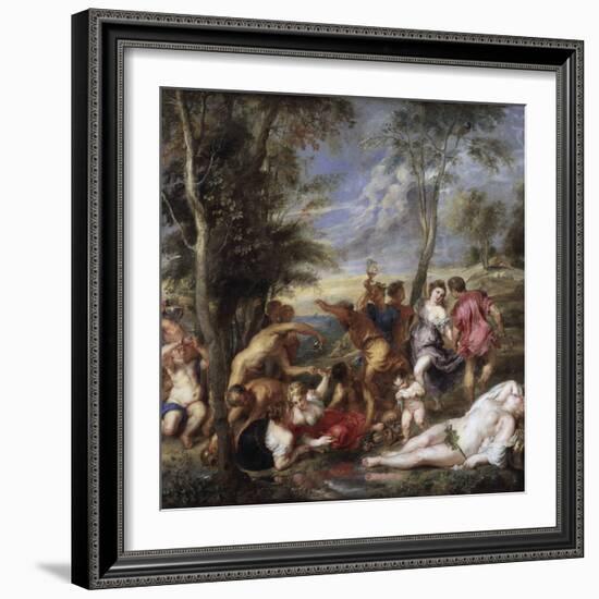 Bacchanal at Andros by Peter Paul Rubens-null-Framed Photographic Print