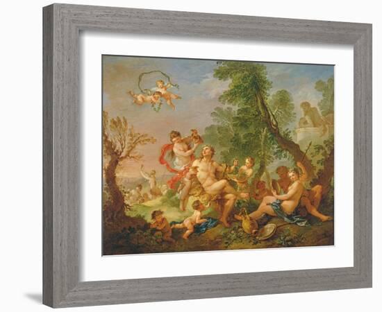 Bacchanal, C.1747 (Oil on Canvas)-Charles Joseph Natoire-Framed Giclee Print