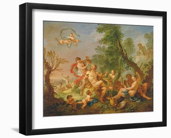 Bacchanal, C.1747 (Oil on Canvas)-Charles Joseph Natoire-Framed Giclee Print