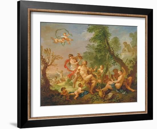 Bacchanal, C.1747 (Oil on Canvas)-Charles Joseph Natoire-Framed Giclee Print