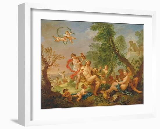 Bacchanal, C.1747 (Oil on Canvas)-Charles Joseph Natoire-Framed Giclee Print