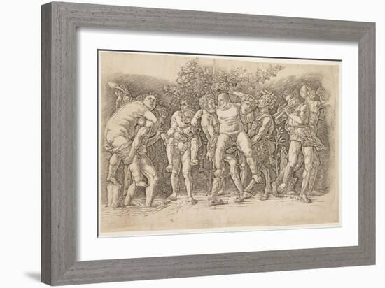 Bacchanal with Silenus, Early 1470s-Andrea Mantegna-Framed Giclee Print