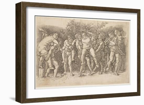Bacchanal with Silenus, Early 1470s-Andrea Mantegna-Framed Giclee Print