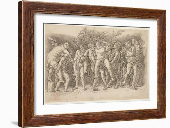 Bacchanal with Silenus, Early 1470s-Andrea Mantegna-Framed Giclee Print