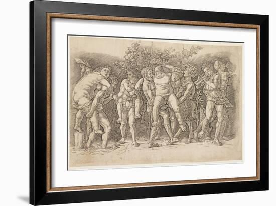 Bacchanal with Silenus, Early 1470s-Andrea Mantegna-Framed Giclee Print